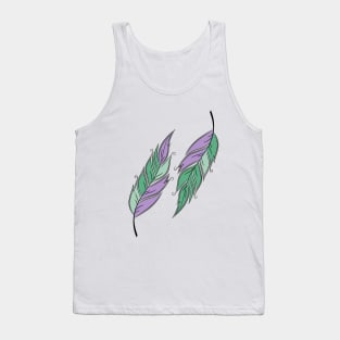 Two colored feathers. Tank Top